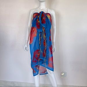 Swimsuit cover tropical design from India